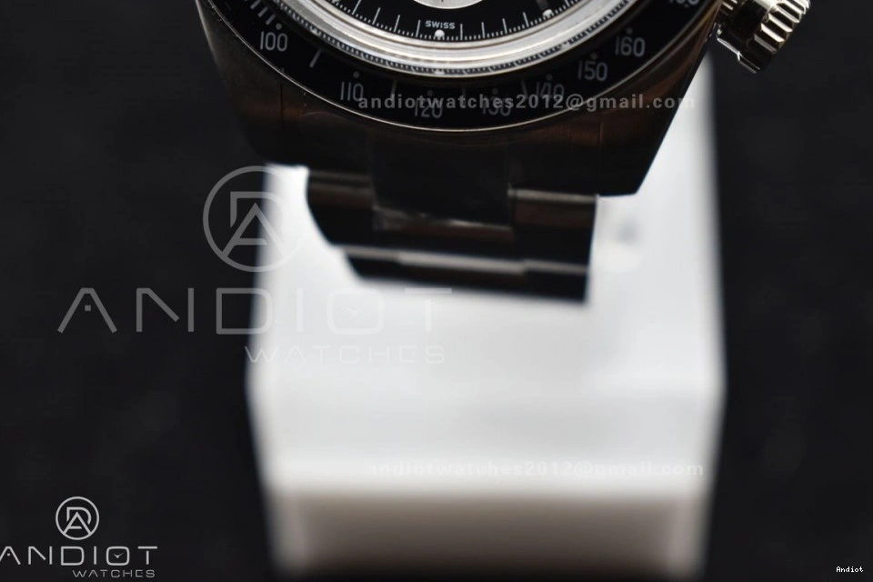 White Daytona A7750 ADGF Dial Best SS Bracelet Black on Edition SS 0311